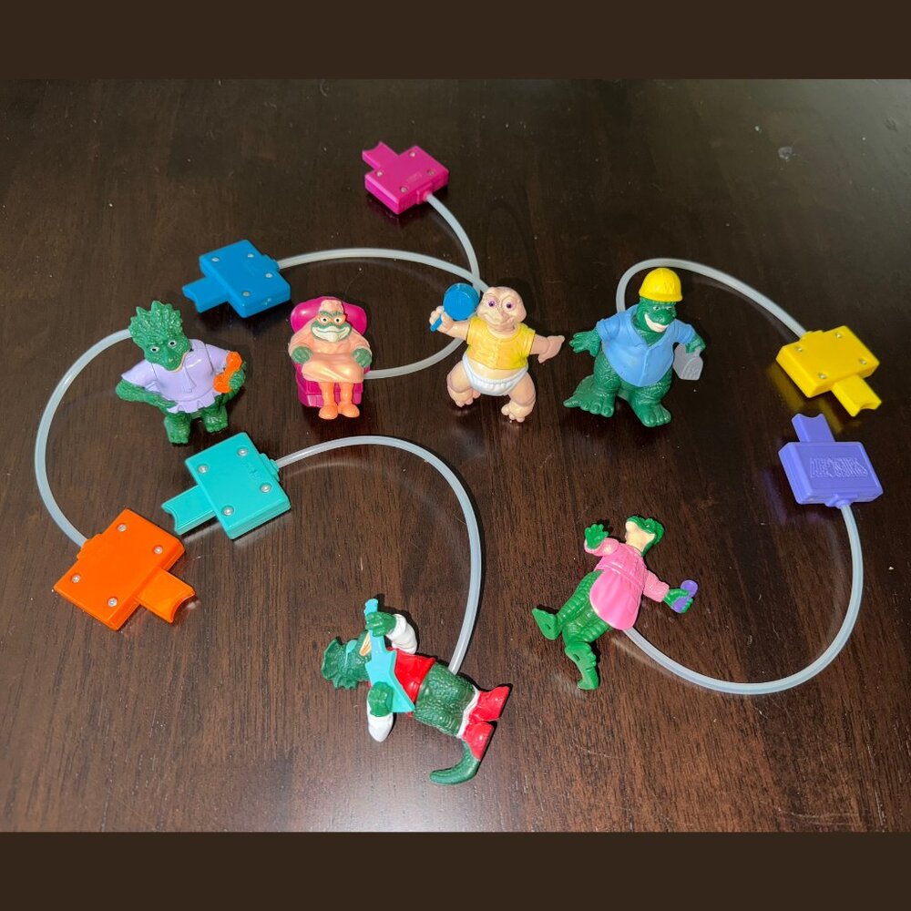 Disney The Dinosaurs TV Show Vintage Toy Set